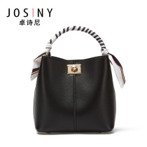 Zhuoshini 2020 spring new fashion bucket zipper casual mother-in-law bag single shoulder strap oblique cross-bag for women