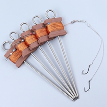 Chia fish hook full set of straight hook fishing Serie A crochet hook line group suit ground insertion crochet hook A fish deity black fish yellow eel catfish king