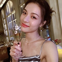 Zhong Chuxi Tongan pearl necklace woman choker pocket freshwater pearl small gold ball lock bone chain neck decoration gift items