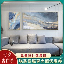 Gold leaf hand-painted oil painting modern simple living room sofa background wall hanging painting abstract light luxury decorative painting