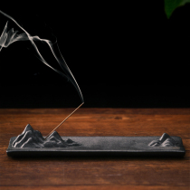 Creative landscape ceramic incense plug seat Incense Road sandalwood tray line incense plug incense device table household Buddha tools incense stove