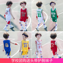 Children's basketball suit boys and girls sports jersey baby summer primary school kindergarten training suit boys