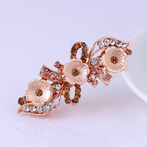 Spring yellow hair clip with drill hairpin inlaid mothers back head middle-aged womens 2020 new all-match headwear