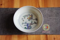 Daming Chenghua Hand-painted bucket color Shoutao stone plate for plate Dim sum plate Chinese tea ceremony