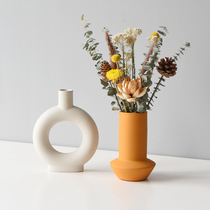Nordic Morandi Color Department Modern Creative Arts Dry Flower Ceramic vase Home Decorative Objects Geometric Florist Pendulum