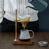 Taiwan China limiteria brass hand-brewed coffee holder household drip filter Cup hand-washing pot set