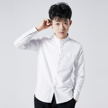 KMK Spring Pure Cotton Casual White Shirt Inch shirt Les handsome T neutral Little code Small version Mens XS Code positive dress
