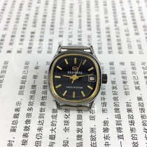 Original inventory Tianjin watch factory produced seagull brand square black shell Black Face Single calendar lady mechanical watch