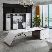 Baking Varnish Boss Table Minimalist Modern Creative Office Women President Table Manager Table Big Bandai Light Extravagant Desk Chair