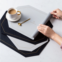 Leather placemats American light luxury Western placemats waterproof and oil-proof table heat-resistant household plate non-slip mat