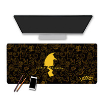 Pikachu creative table cushion oversized mouse pad thickened lock edge non-slip office small notebook washed keyboard cushion