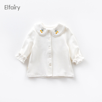 Elfairy baby hit undershirt girl spring dress T-shirt pure cotton lining woman baby clothes children with bottom blouses