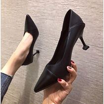 Single shoes womens pointed toe all-match work shoes professional shoes high heels stilettos 2022 new summer dress cat heels