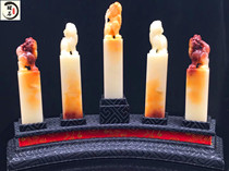 Susan Stone Crystallization Alpine Lard White Taiwan Return Hibiscus Stone Seal Mire Glass Sunpure Hand-carved Custom Made Custom Made Of Wood