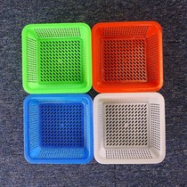 Square small basket plastic Mini small kindergarten Manual storage small basket cooked rubber basket square sieve