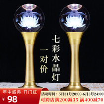 Lotus lantern Buddha for lamp home plug-in electric Changming lamp Guanyins family Taoiseiger Fortune God Crystal Buddha front for the lamp