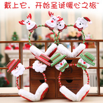 Christmas headband earmuffs adult children dress up Christmas big antler head buckle hairclip gift ear cover Christmas cap