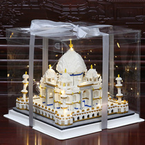 Tiny particle building blocks difficult to assemble LEGO world large building model Adult three-dimensional puzzle Taj Mahal