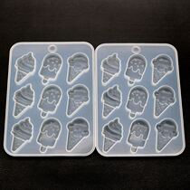 Shanghai Canadis Handmade 9 lian ice cream Cold Drink Ice cream Dies Mirror Silicone Mold die DIY drop glue molds