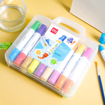 Del Oil Painting Stick Children Washable Rotating Colorful Stick 24 Color Double Head Water Soluble Brush Set Kindergarten Color Pen Hand Painting Set 36 Color Crayon Color Brush