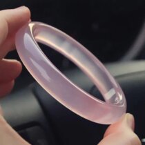 Furong Jade agate bracelet female pink agate narrow bracelet hipster ice transparent chalcedony bracelet gift