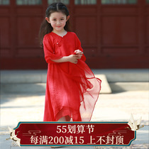 Pro-sub-style Chinese style Chinese wind 2022 Summer new childrens clothing Comfort Mother Women Foreign Air Summer Clothing Dress Surges