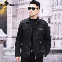 Paul Flagship Store Mens Casual Jacket 2022 Spring New Flipping Trend Middle-aged Dad Thin Jacket Man