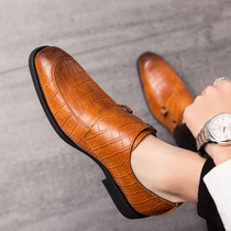 Mens large-scale business leisure shoes English trend brand young dressed shoes men and Korean version trend American