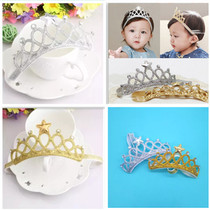 Korean version Crown crown newborn child hair with birthday head floral head decoration baby 100 days photo head hoop to decorate the hat