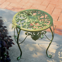 European-style retro wrought iron flower stand Floor-to-ceiling courtyard living room balcony green dill plant decoration cast iron shelf