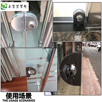 Glass door lock double door free opening toilet bathroom single door lock frameless tempered glass lock stainless steel latch lock