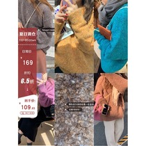 HEYGIRL Korean version of the black brother is thin and wears a pullover sweater female lazy round neck knitted top in winter