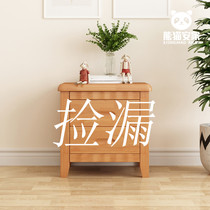 Dormitory bedside table solid wood simple modern lockers oak wood color mini side cabinet bedroom economy home