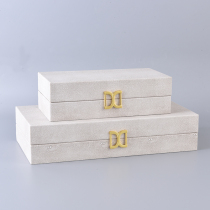 Modern simple home dresser jewelry box decoration model room crafts soft European style storage box ornaments