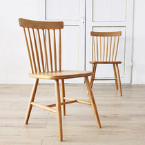 Nordic style Windsor chair White oak full solid wood dining chair export simple modern designer chair Restaurant furniture