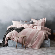 Four-piece set of cotton pure cotton brushed autumn and winter high-end Nordic style simple sheets thickened warm duvet cover Bedding