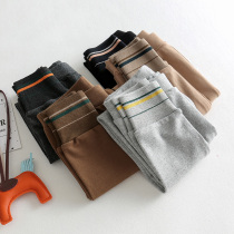 Children beat bottom pants girl Spring autumn outside wearing foreign air thin section black pure cotton Korean version elastic CUHK Girl girl pants