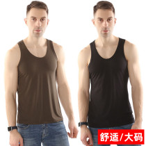 Mens camisole top fat fat fat stretch cotton loose summer sweatshirt white base shirt