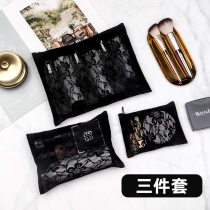  Mesh cosmetic bag womens portable small mini Korean storage toiletries bag skin care products storage bag 2021 super fire new