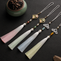 Original Ice Silk Streaming Su Handmade Chinese Style Qipao Press Flap Hanfu Forbidden Step Flow Su Chest Needle Disc Buckle Pendant Fan Pendant