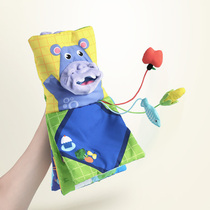 Fisher peek-a-cat hand puppet cloth book safe towel can be imported 0-1 year old sleep puzzle plush toy doll doll