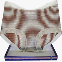 Caitian flower fairy underwear womens high waist 21333 striped modal cotton lace edge Graphene triangle Japanese