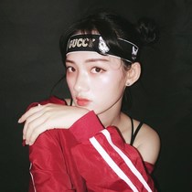 Hairband female short hair cool Korean hip hop movement hairband Street hipster headband Personality wild ins headband for men and women