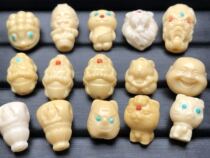 Original mineral gold paste jade carving hand string beads tee pendant back Cloud small monster small cute pet Bodhi accessories beads