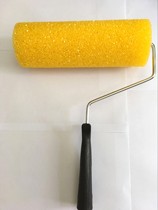 Lafur (9 inches) yellow semi-open pore Lamhair roller cream-coated silicon algae mud special tool with handle