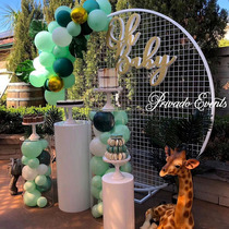 New wedding props wrought iron grid arch balloon decoration wedding cloth field Birthday party shopping mall window display