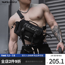 BLUESFL Backpack Mens Original Tidal Wave Personality Sports Fitness Casual Large Capacity Single Shoulder Diagonal Cross Pack Pocket