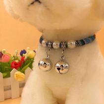 Language cute Teddy small dog puppy dog collar cat necklace jewelry pet dog Bell