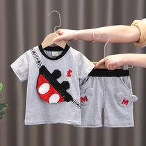Baby Summer Fashion short sleeve suit 2021 new children cartoon handsome gas casual clothes 0-4-year-olds fashion summer clothes