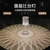 Light luxury romantic girl lamp Diamond light and shadow bedroom bedside decoration trembling sound Net Red Cafe projection ambient light